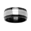 Bague Homme Acier 316 L Traitement Noir