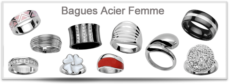 Bijoux Acier - Bagues Acier Femme