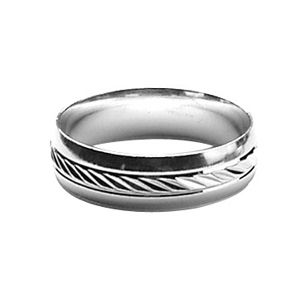 Bague Alliance Argent 925 Diamantée 6 mm