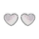 Boucles d'oreilles Argent 925 Coeur Nacre