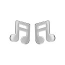 Boucles d'oreilles Argent 925 Note de Musique