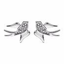 Boucles d'oreilles Argent 925 Hirondelle Zirconium Sertis