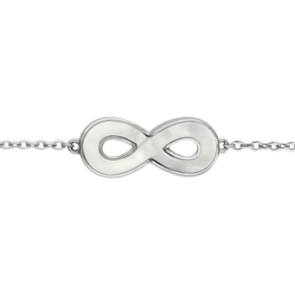 Bracelet Argent 925 et Nacre Motif Infini