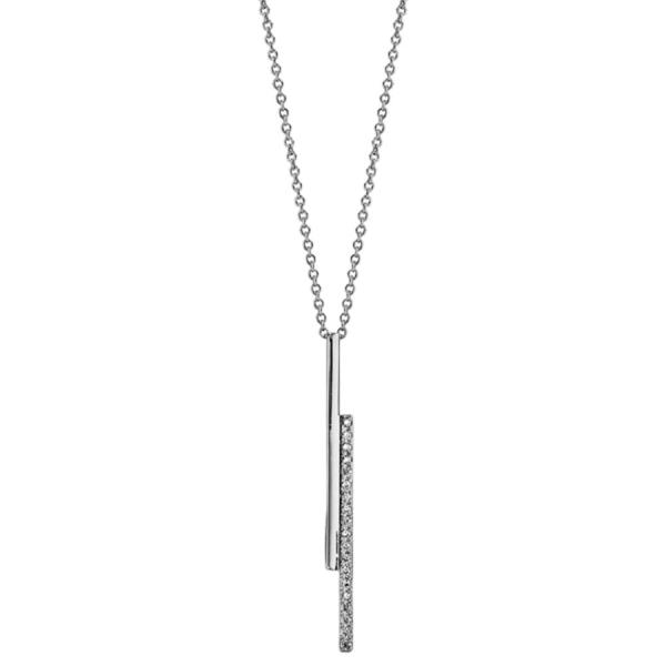 Collier Argent 925 Forme Y Bâton Zirconium Sertis