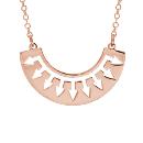 Collier Argent 925 Dorure Rose Motifs Découpés