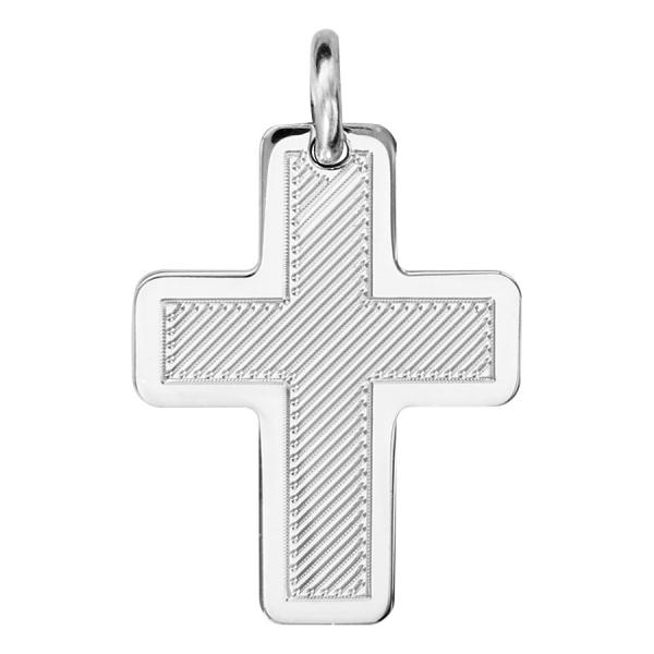 Pendentif Argent 925 Religieux Croix Diamantée