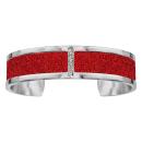 Bracelet Acier 316 L Rigide Glitter Rouge