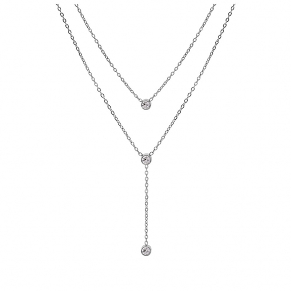 Collier Acier 316 L avec 3 Zirconium