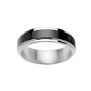 Bague Acier 316 L Tournante Anneau Noir