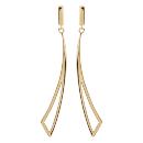Boucles d'oreilles Plaqué Or Forme Géométrique Virgule Evidée