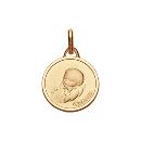 Pendentif Plaqué Or Médaille Ronde Bébé Zodiaque Verseau