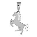 Pendentif Argent 925 Cheval Cabré Satiné