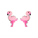 Boucles d'oreilles Argent 925 Flamant Rose 