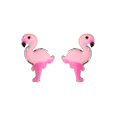 Boucles d'oreilles Argent 925 Flamant Rose 