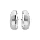 Boucles d'oreilles Argent 925 Créole Lisse 25 mm