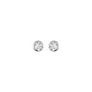 Boucles d'oreilles Argent 925 et Zirconium Sertis Clos 2 mm
