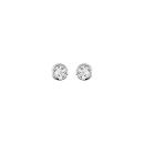 Boucles d'oreilles Argent 925 et Zirconium Sertis Clos 2 mm