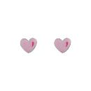 Boucles d'oreilles Argent 925 Enfant Coeur Rose