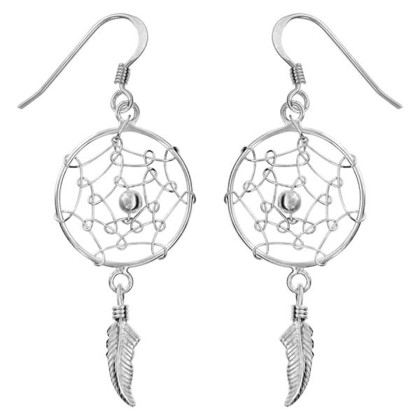 Boucles d'oreilles Argent 925 Attrape Rêves