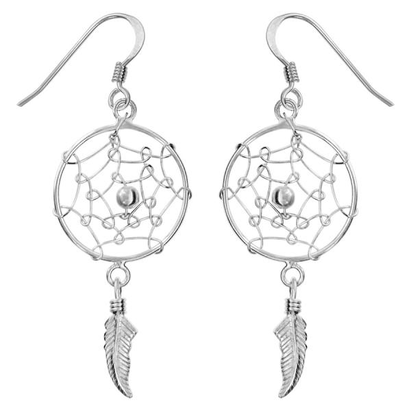 Boucles d'oreilles Argent 925 Attrape Rêves