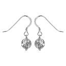 Boucles d'oreilles Argent 925 Petite Boule Guillochée