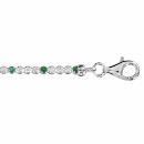 Bracelet Argent 925 Tennis Zirconium Sertis Blanc et Vert