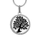 Collier Argent 925 Pendentif Arbre de vie Emaillé 