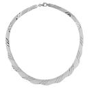 Collier Argent 925 Omega Frange avec Stries