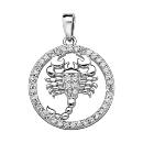 Pendentif Argent 925 Zodiaque Scorpion Zirconium 