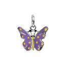 Pendentif Argent 925 Enfant Papillon Violet