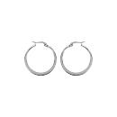 Boucles d'oreilles Acier 316 L Créoles Plates 25 mm