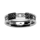 Bague Alliance Acier 316 L  + Carbone et Zirconium