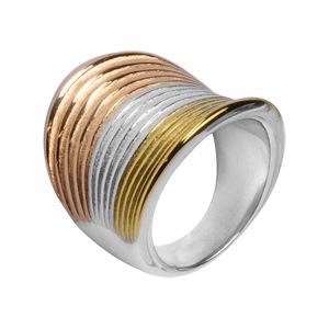 Bague Acier 316 L 3 Couleurs Large