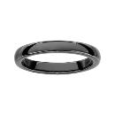 Bague Céramique Alliance Noire Lisse 3 mm