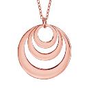 Collier Plaqué Or Pendentif 3 Cercles