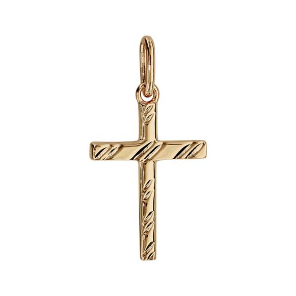 Pendentif Plaqué Or Croix Diamanté 20 mm