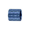 Charms Acier 316L Forme Tube Motif Alvéoles Bleu 
