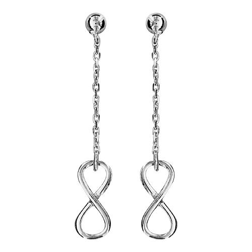 Boucles d'oreilles Argent 925 Motif Infini 