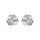 Boucles d'oreilles Argent 925 Gros Anneaux Entremêlés