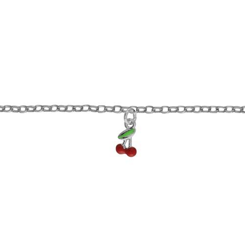 Bracelet Argent 925 Enfant 3 Pampilles Cerises