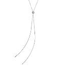 Collier Argent 925 Pendentif Double Baguettes