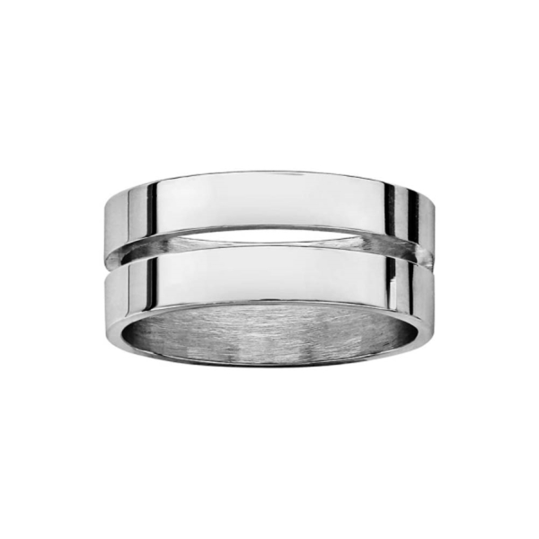 Bague Alliance Argent 925 Double 7 mm