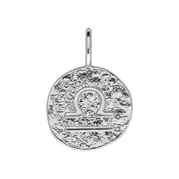 Pendentif Argent 925 Martelé Zodiaque Balance