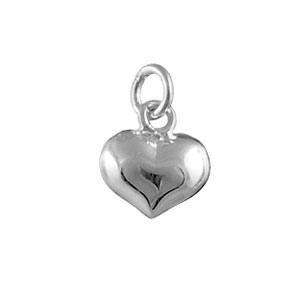 Pendentif Argent 925 Petit Coeur Bombé