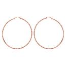 Créoles Acier 316L Rose Fil 2 mm Diam. 60 mm