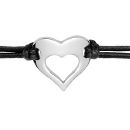 Bracelet Acier 316 L et Cordon Coton Coeur