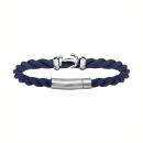 Bracelet Acier 316 L Corde Bleue Ancre Marine 19 cm