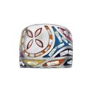 Bague Acier 316 L avec Nacre Couleur Pastel Motif Fleur