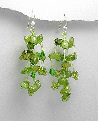 Boucles d'oreilles Argent 925 et Peridot