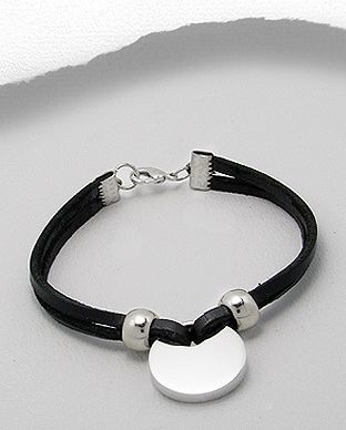 Bracelet Acier Inoxydable et Cuir Vachette